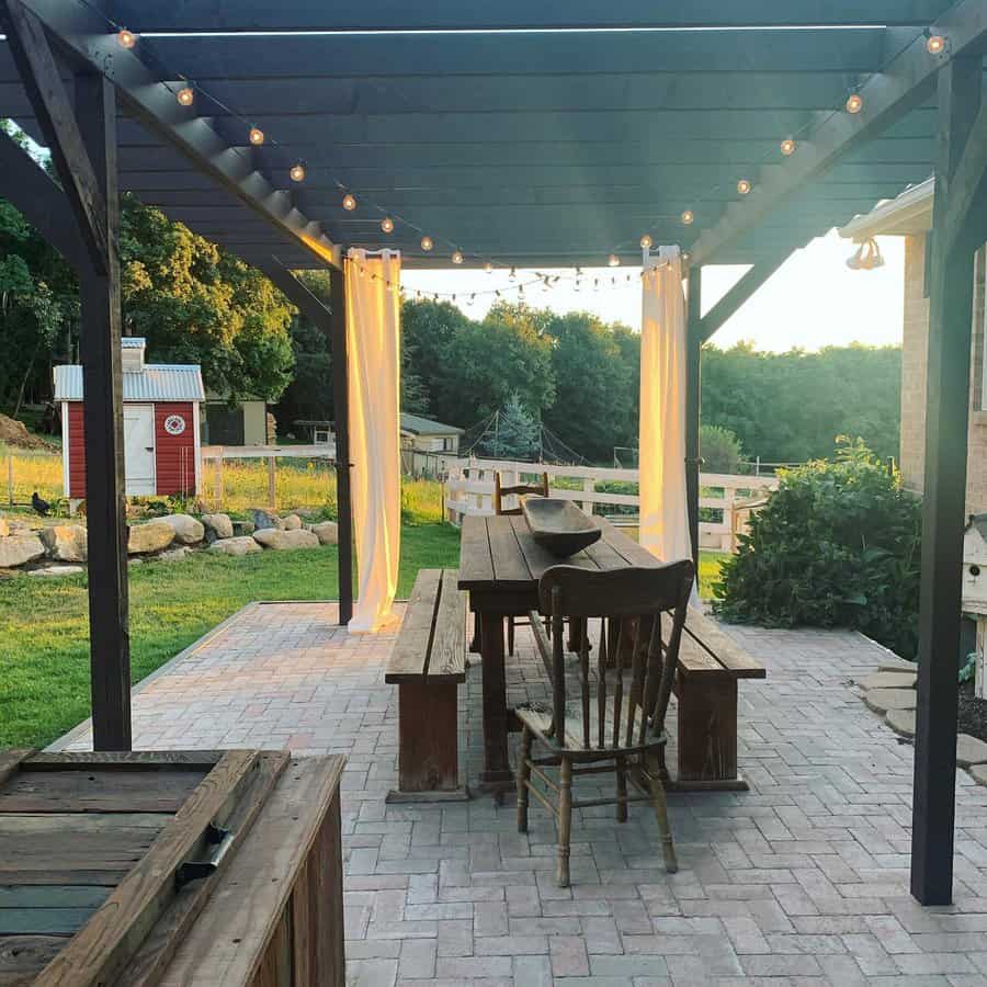 Back porch pergola