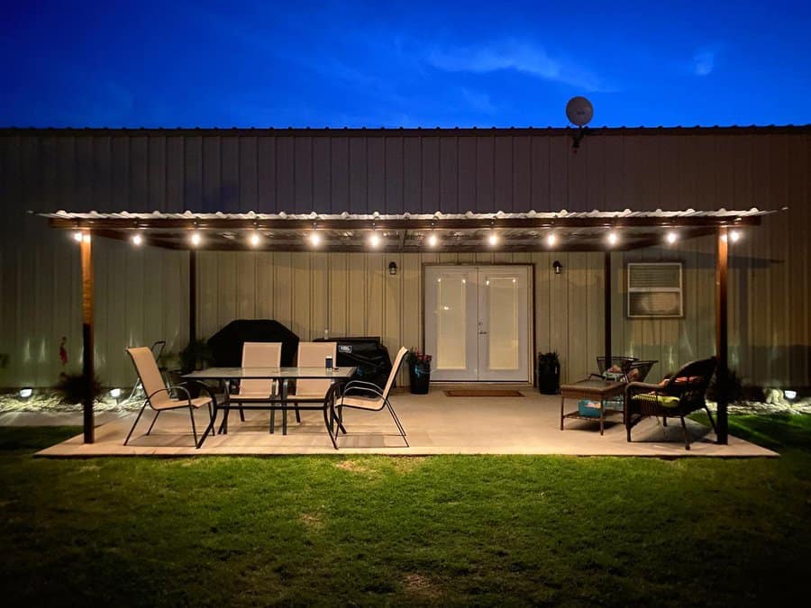 Poured concrete backyard paver