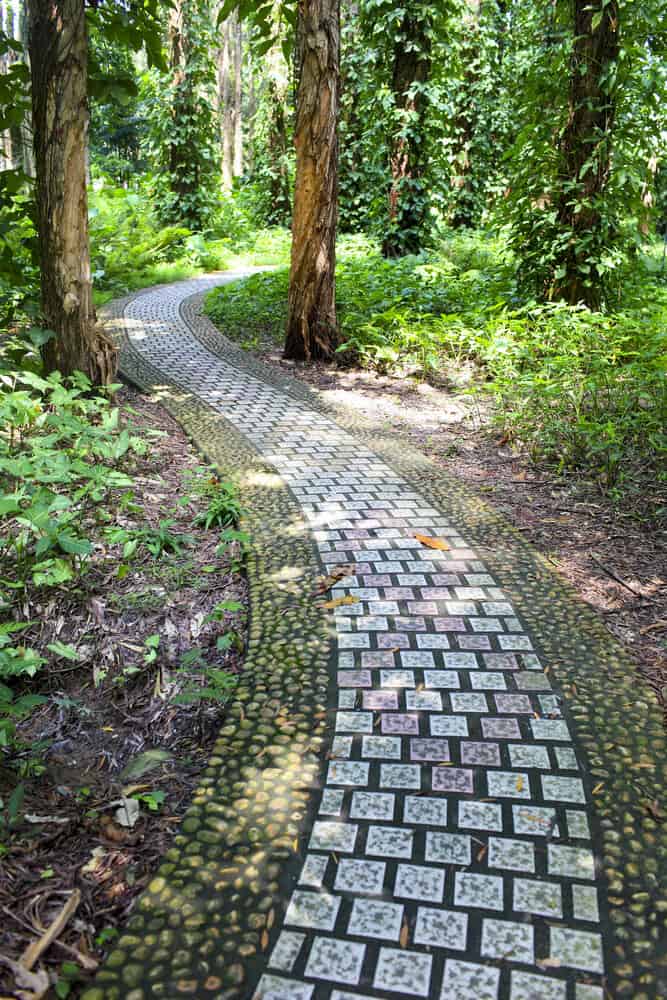 tiled walk path