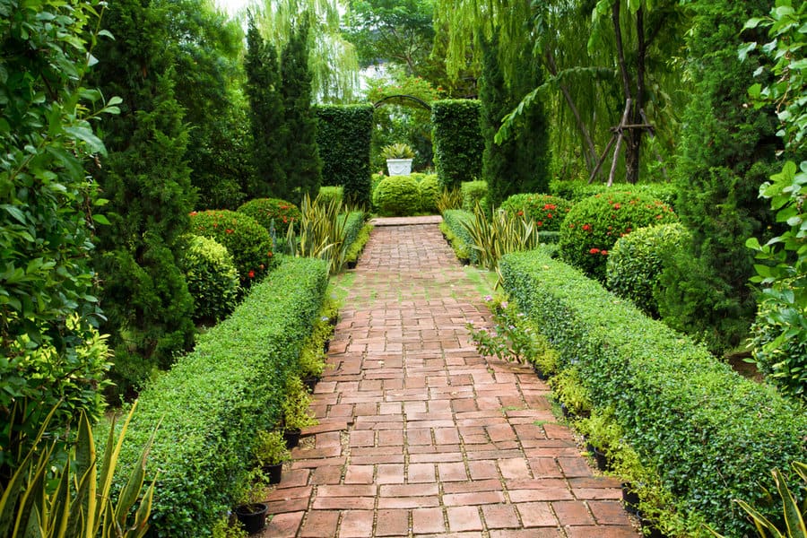 Red brick pavers 