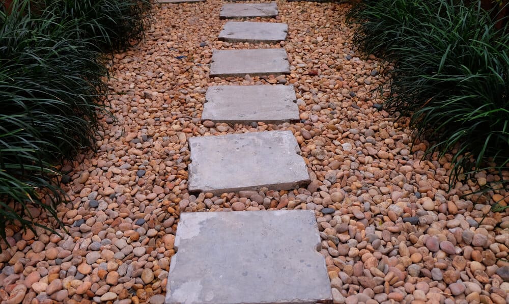 Square garden steps