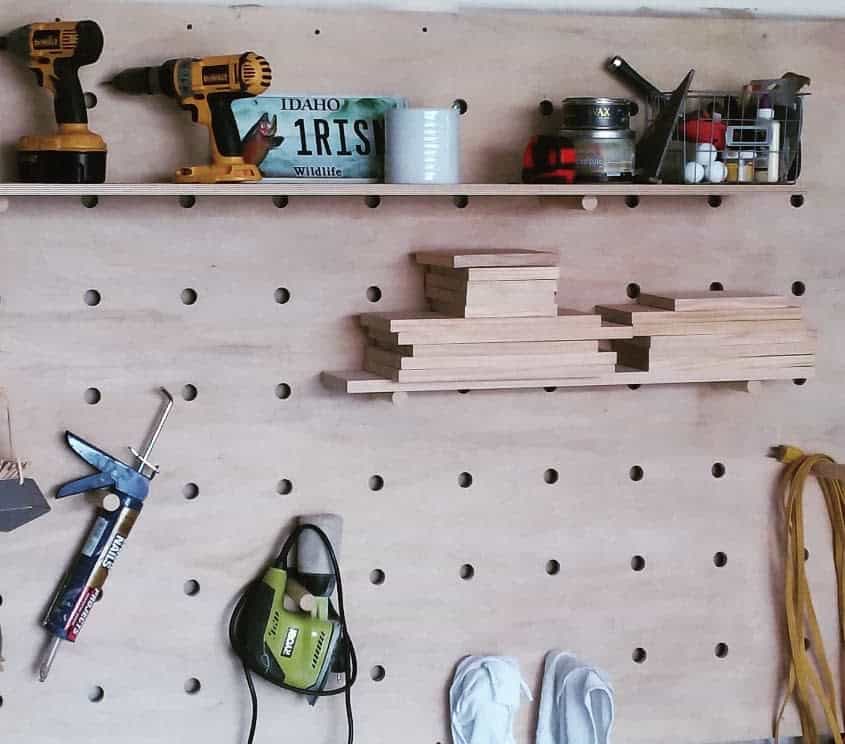 Pegboard Garage Shelf Ideas ellemennopegboards