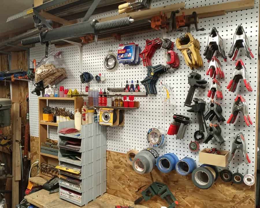 Pegboard tool storage