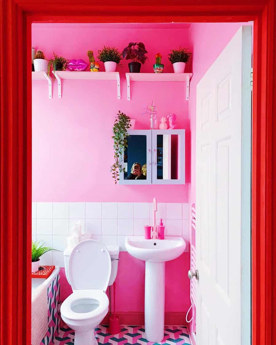 Pink wall paint