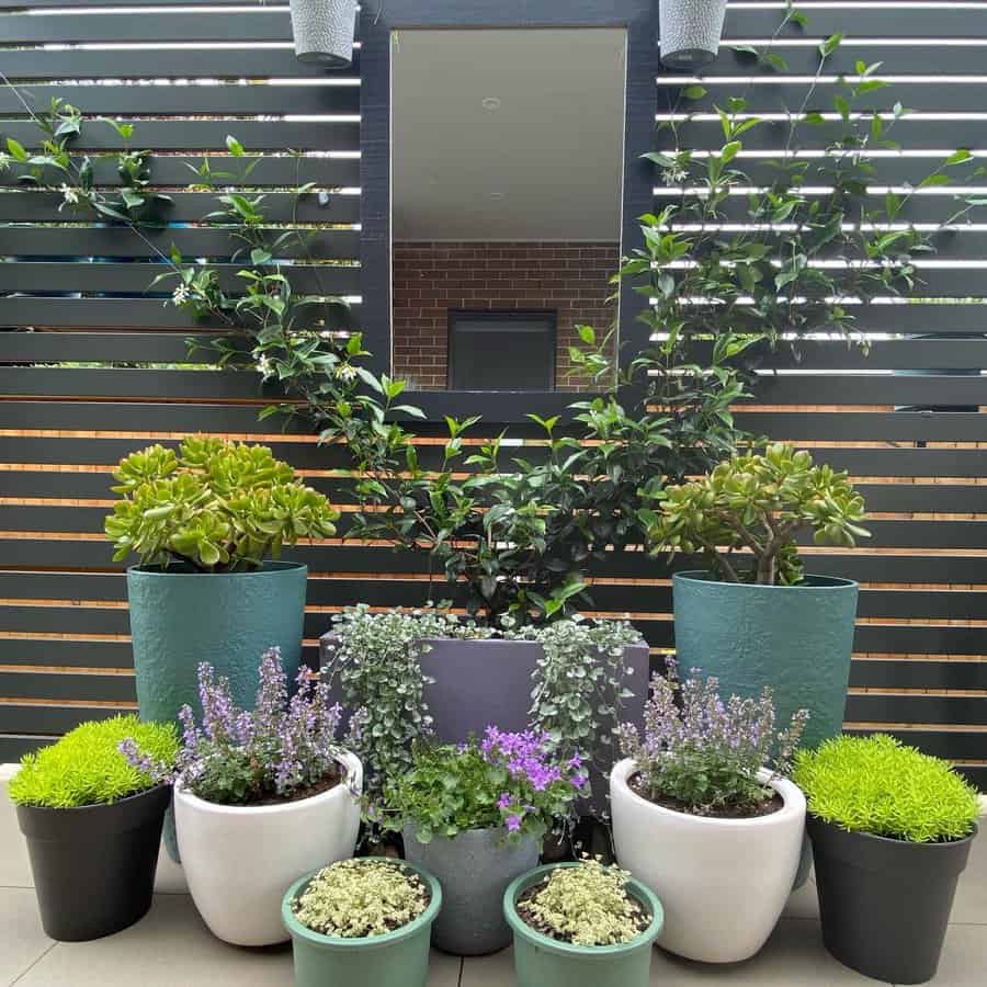 privacy fence container garden