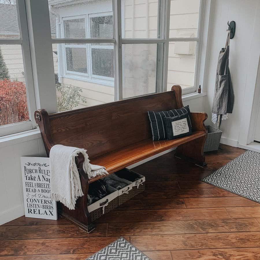 Church pew bench