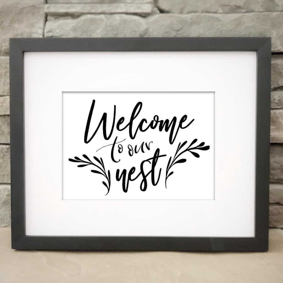 Printable welcome sign