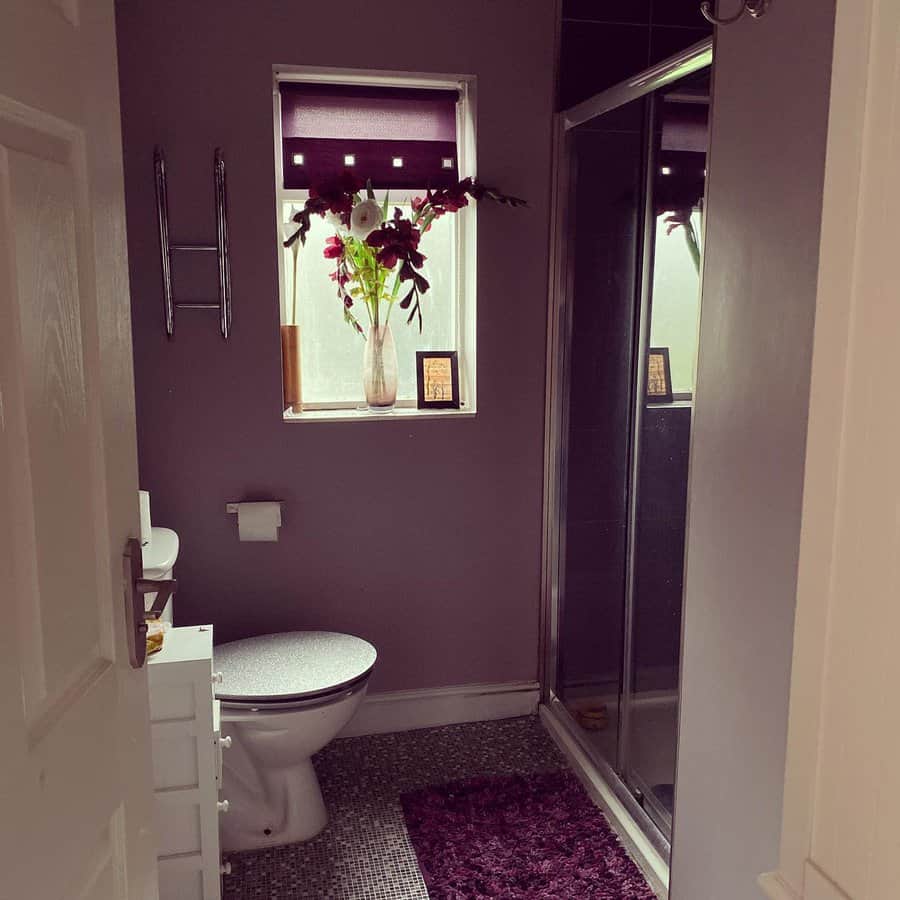 Purple bathroom walls