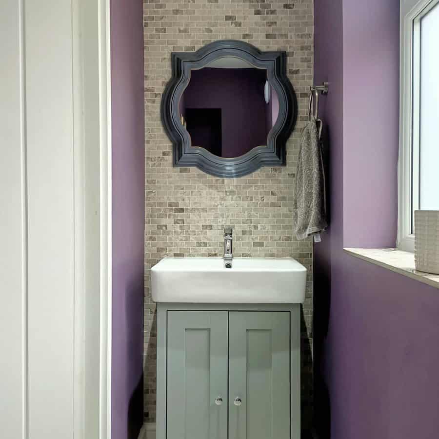 Purple bathroom walls