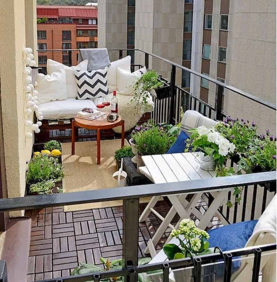 Balcony with plants