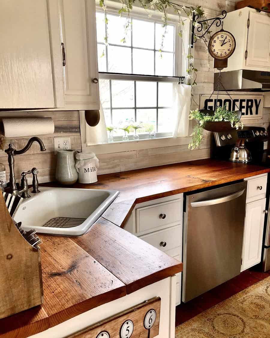 reclaimed wood countertop