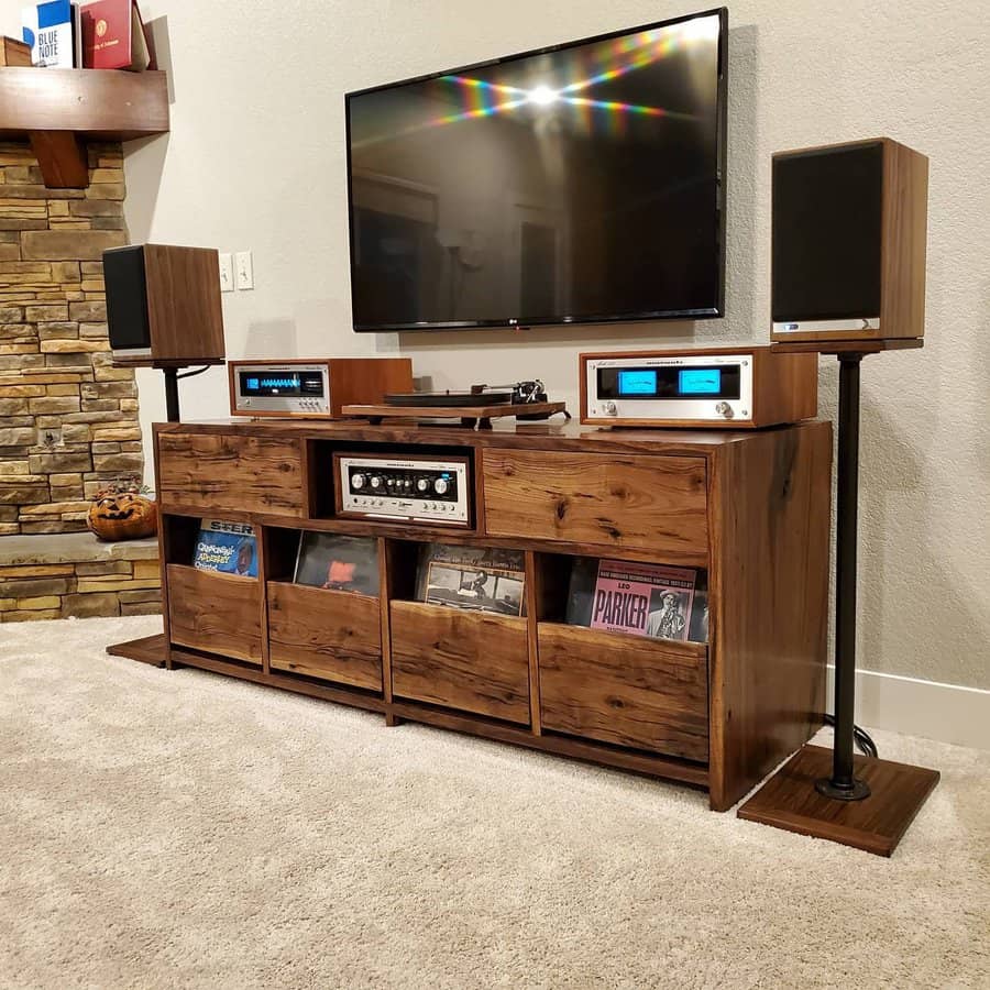 Vinyl record cabinet