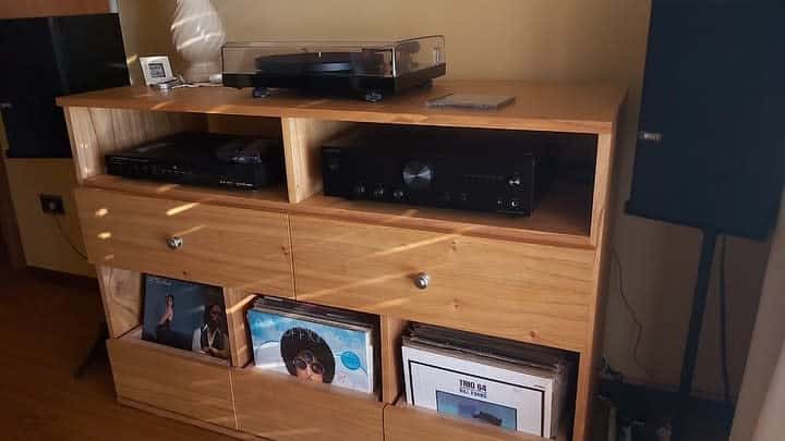 Vinyl record cabinet