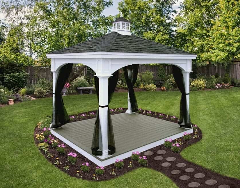 Gazebo with landscaping