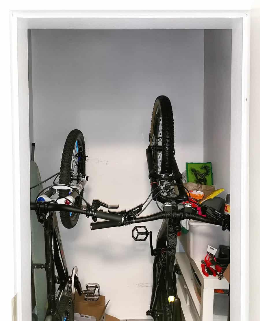 wall-mounted bike rack