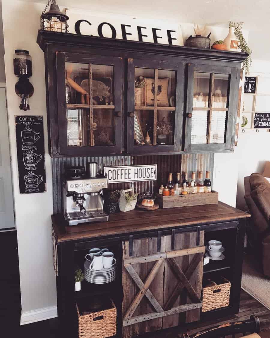 Rustic coffee bar design