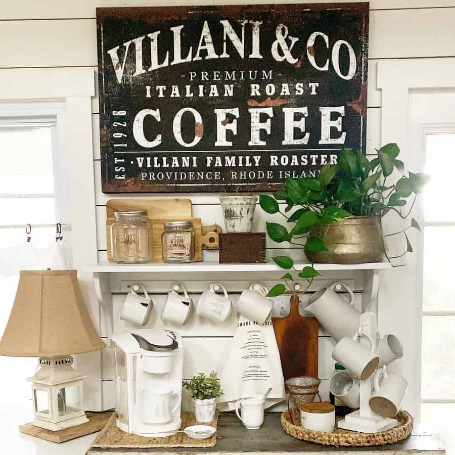 Rustic coffee bar design