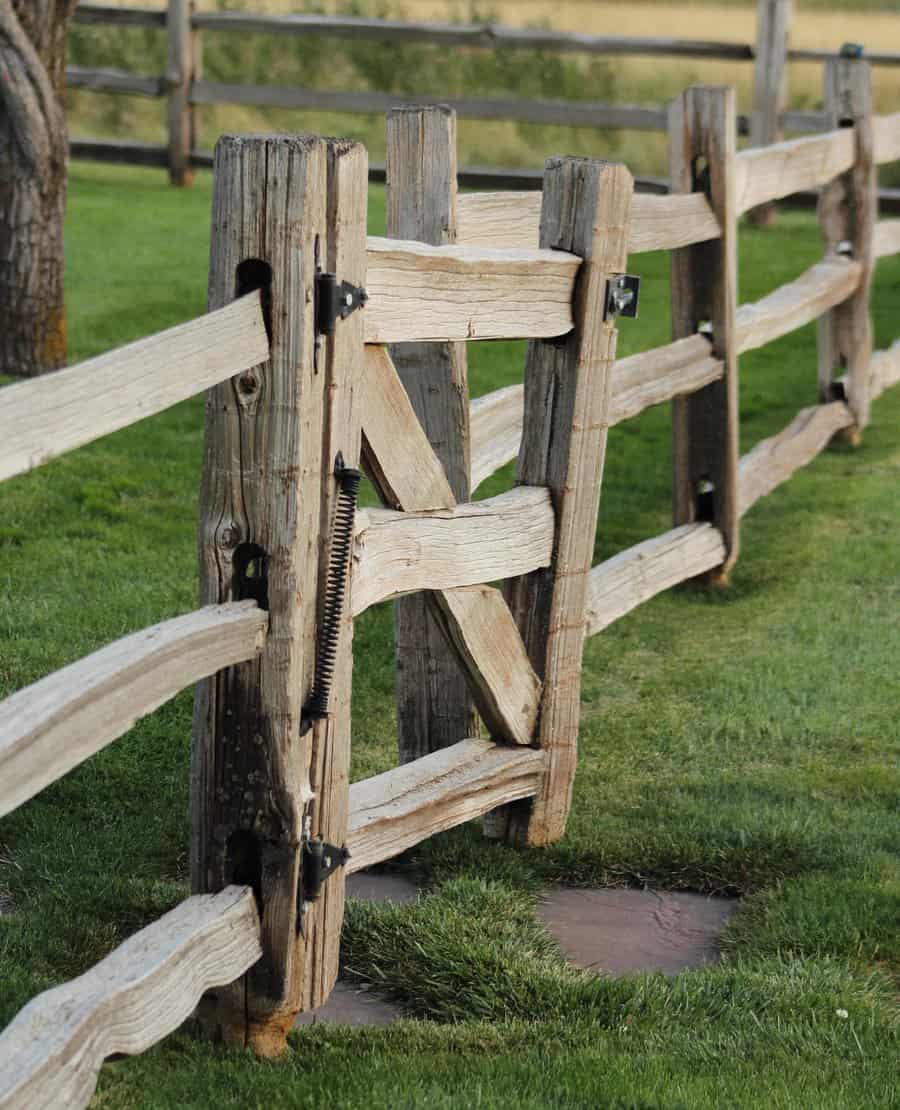 Rustic barn-style fence 