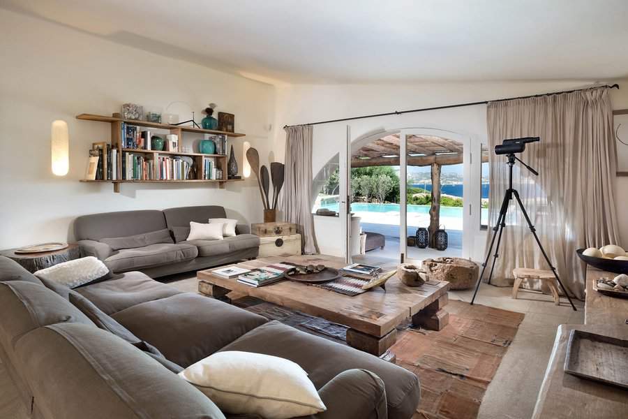 Rustic gray living room 