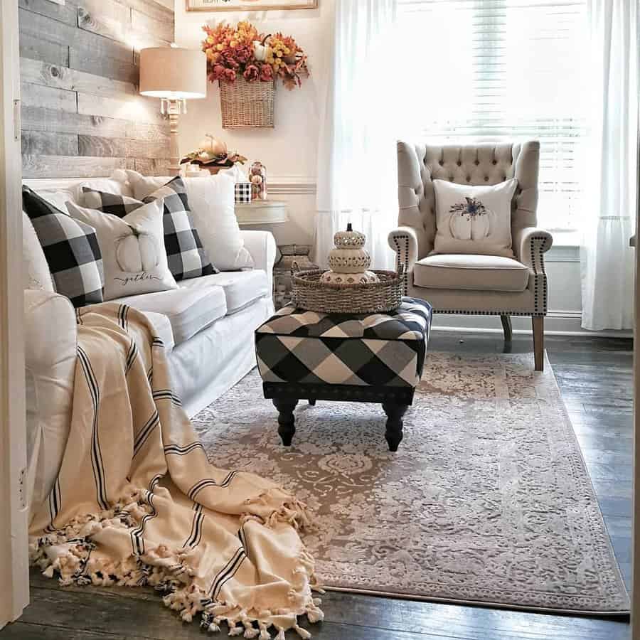 Rustic gray living room 