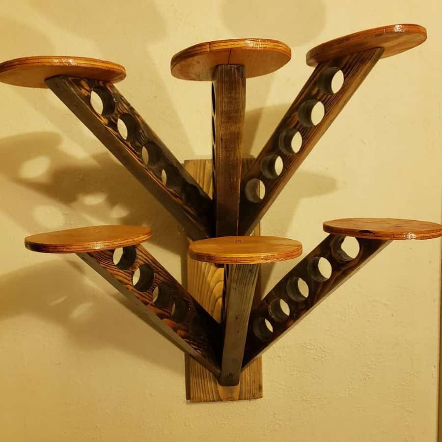 Rustic octopus hat rack