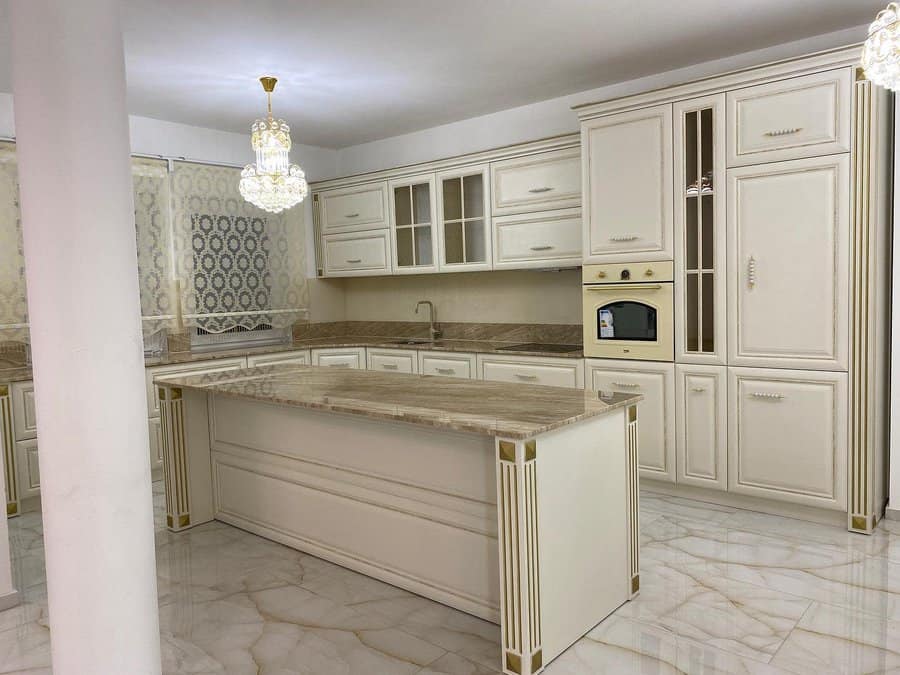 Cream colored cabinet