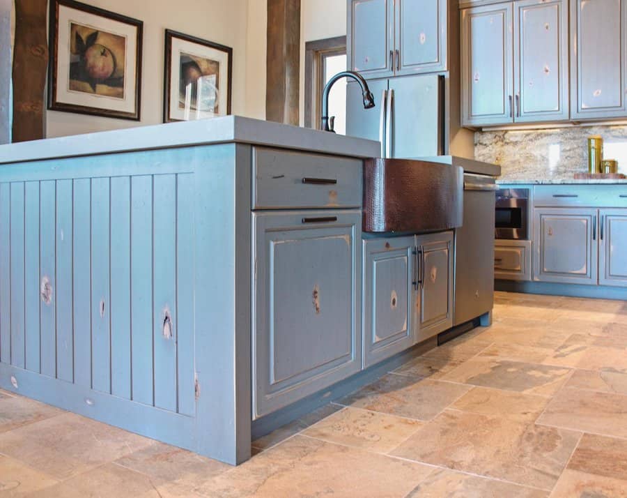 Rustic kitchen island