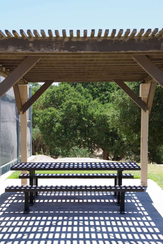 Rustic wood pergola