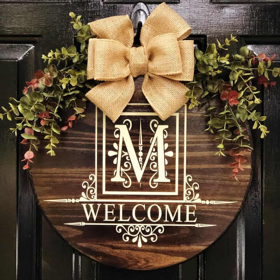 Rustic welcome sign