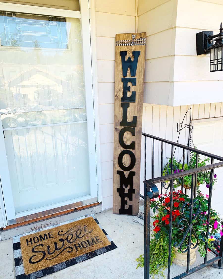 Rustic welcome sign