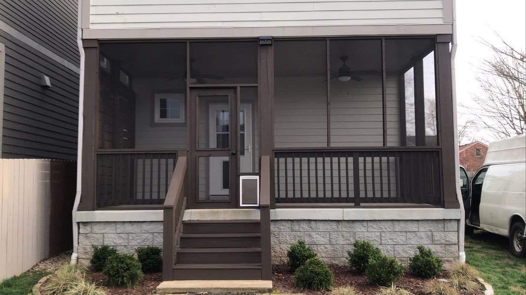 small porch with screen