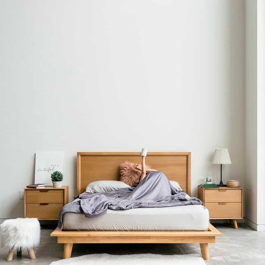 Wooden Scandinavian style bed