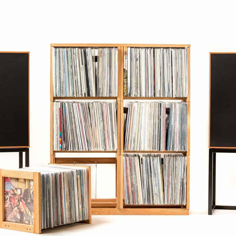 Vinyl shelf storage