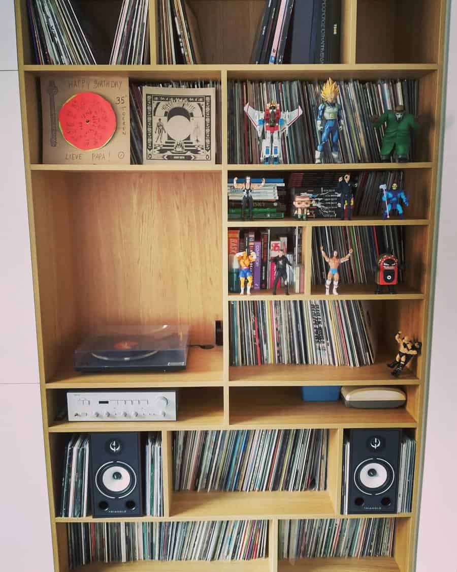 Vinyl shelf storage