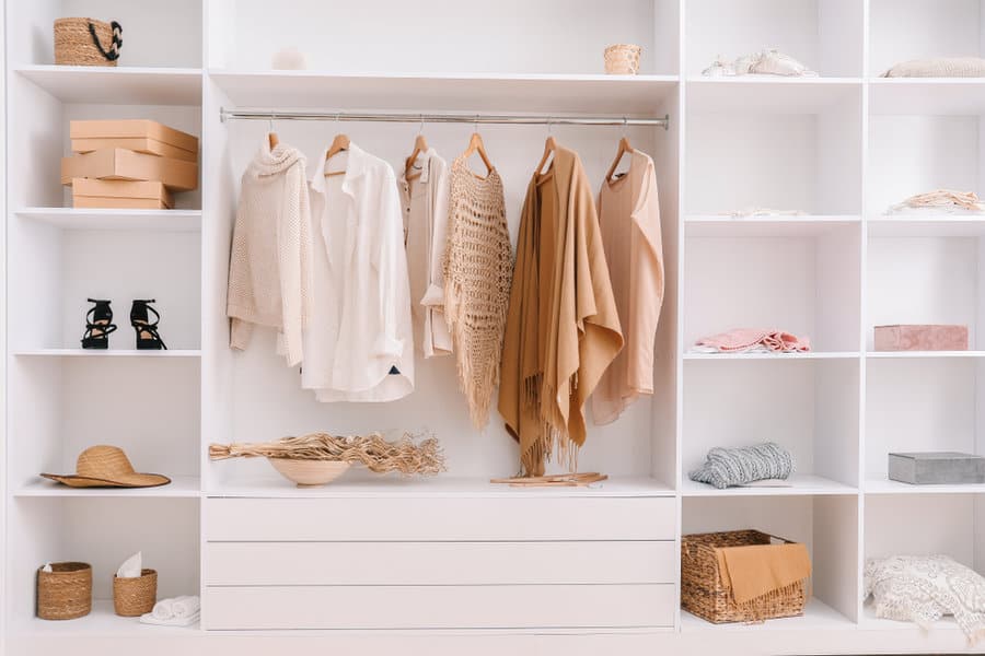 White bedroom closet