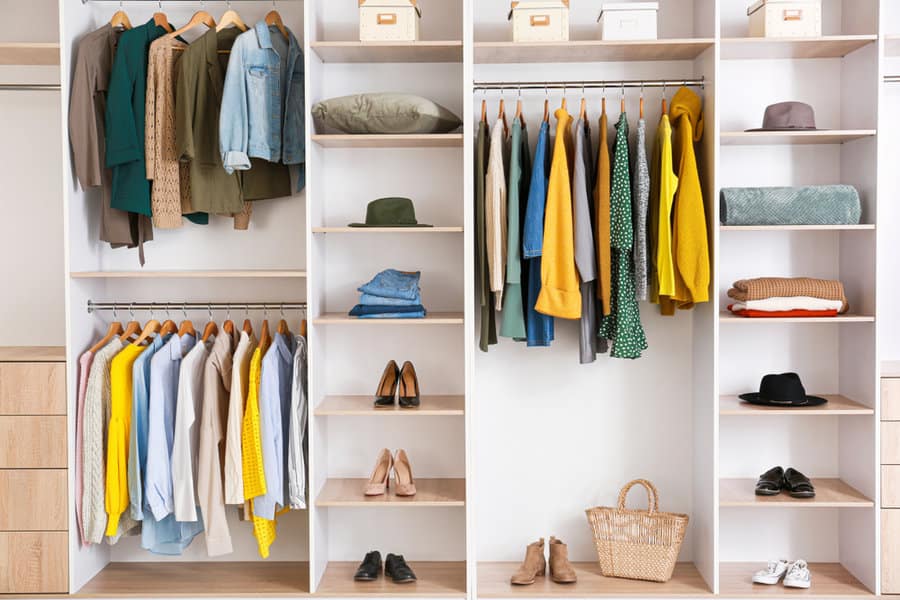 White bedroom closet