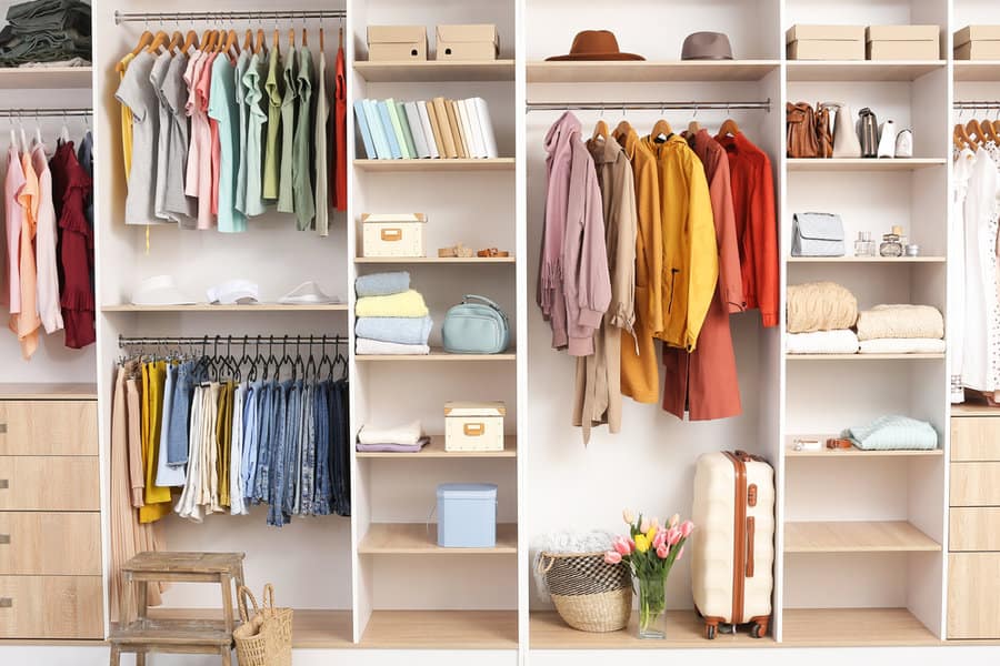 White bedroom closet