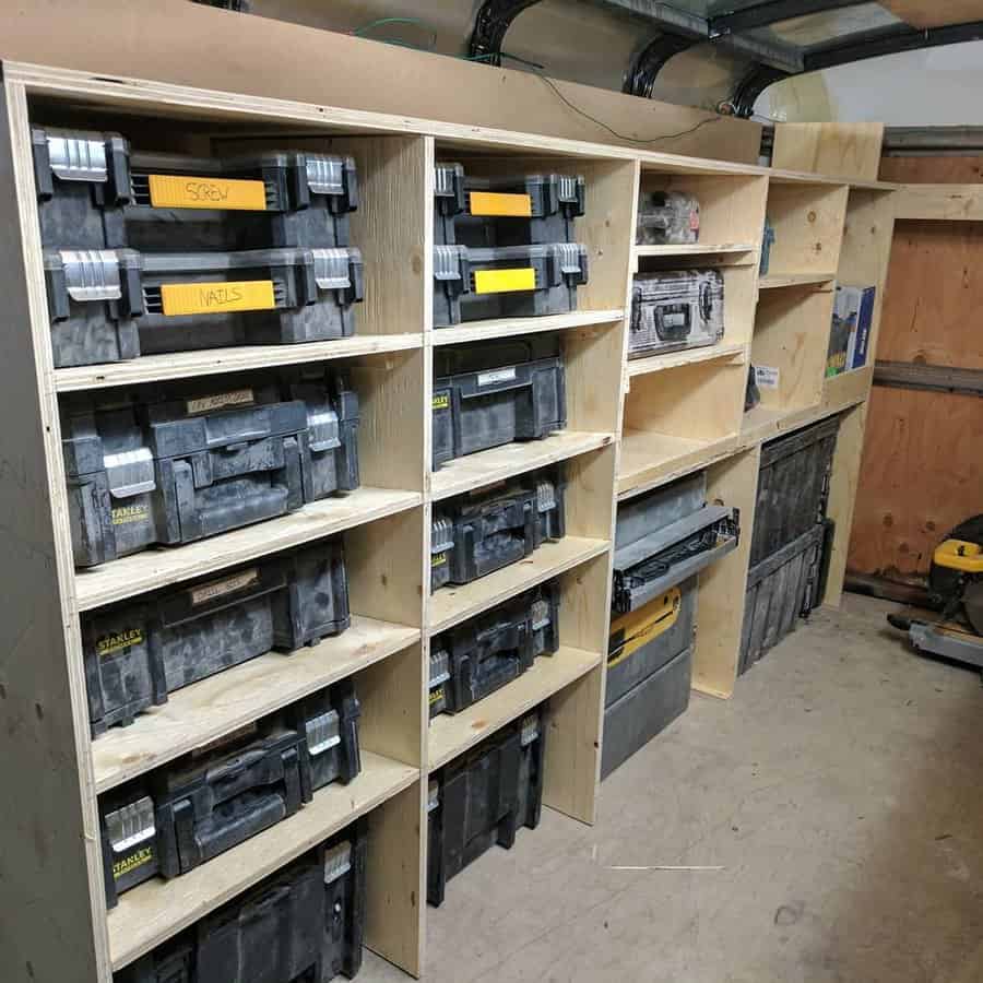 organized compartment tool storage