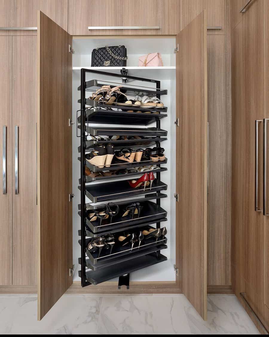 Mudroom shoe storage