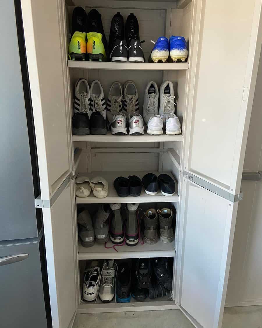 enclosed shoe storage
