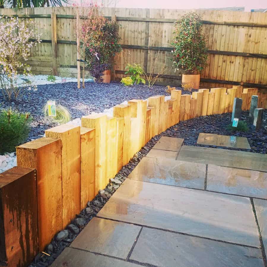 Sleepers Wall Inexpensive Retaining Wall Ideas gwentgardens
