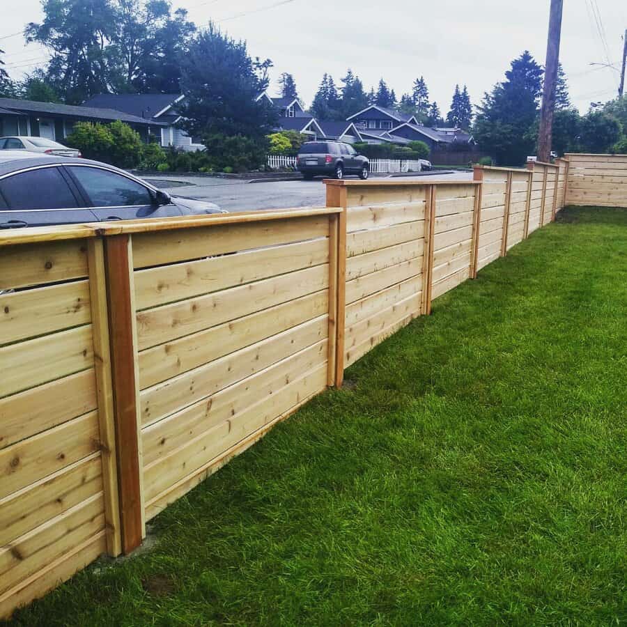 Outdoor wooden fence