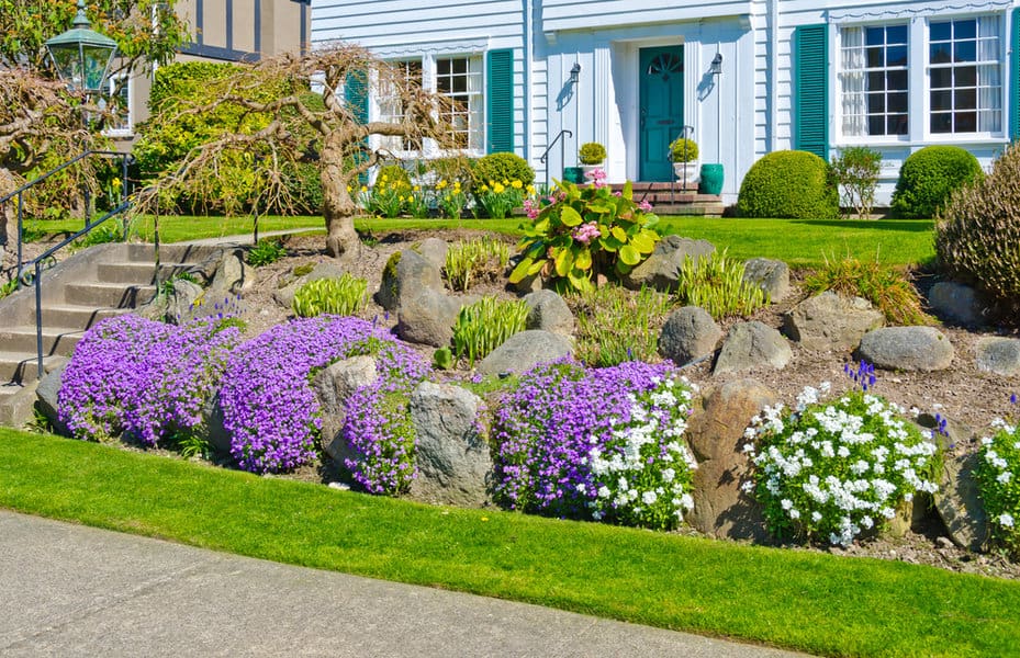 Sloped yard landscaping