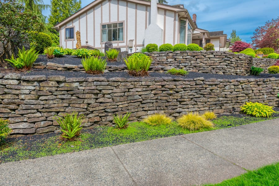 Sloped yard landscaping