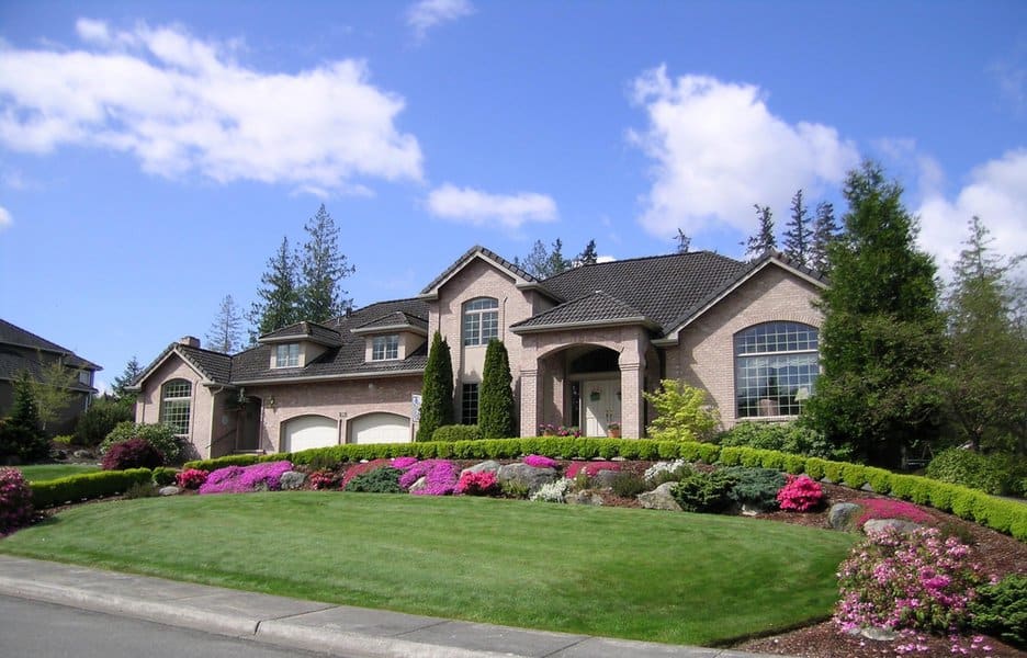 Sloped yard landscaping