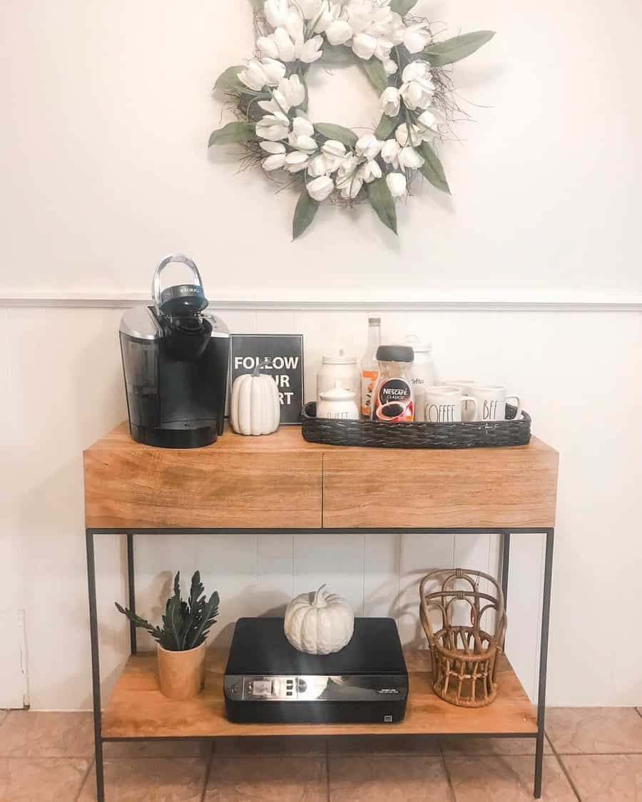 Small space coffee bar set up