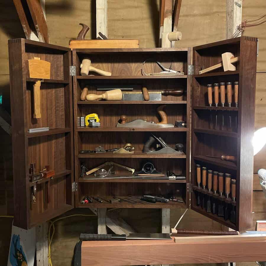 Wall hanging tool chest