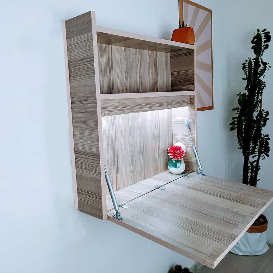 wall-mounted pull-out desk