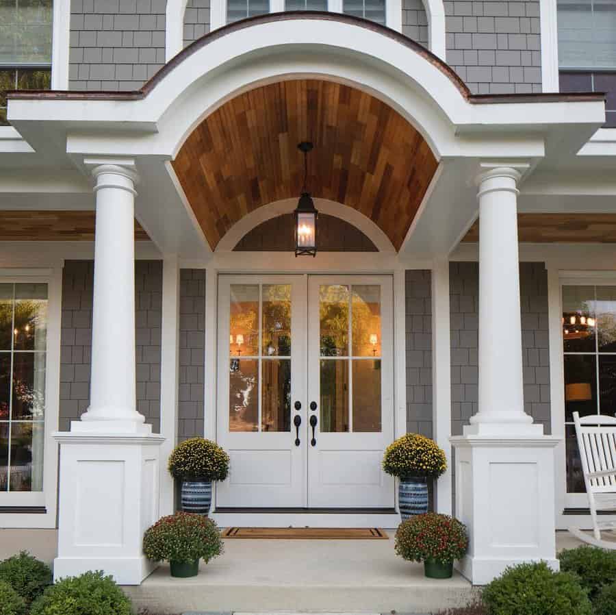 Arched porch ceiling 