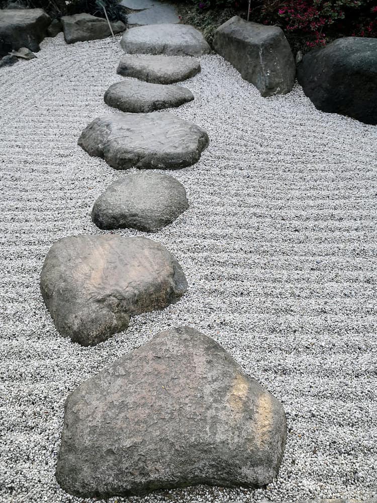 Oversized rock garden path